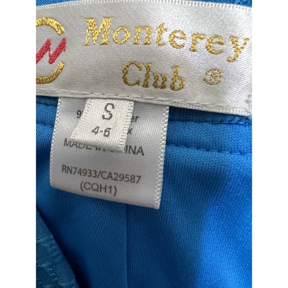 MONTEREY CLUB Women's‎ Golf Skirt Skort Shorts Waffle Weave Knit Blue Small 4-6 - Picture 3 of 5